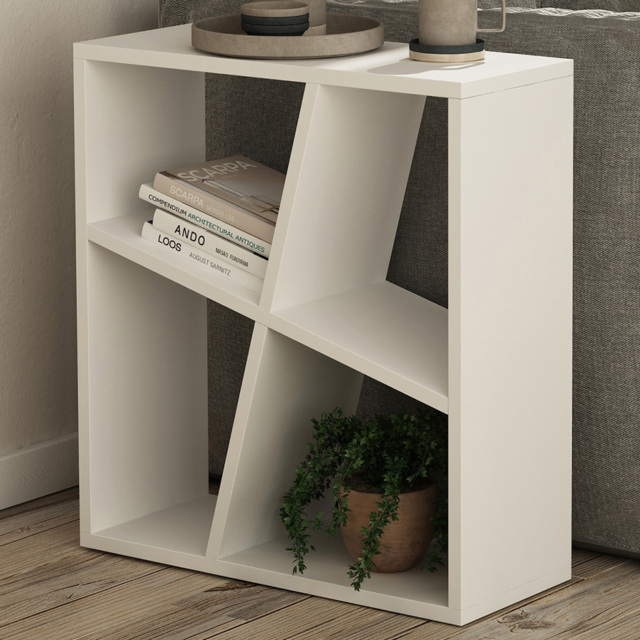 GFW Birtley 4 Shelf White Bookcase - image 1