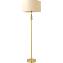 ValueLights Marissa Reni Cream Shade and Gold Ball LED Floor Lamp