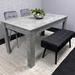 Portland Grey 4 Seater Wooden Dining Set with Bench