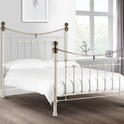 Julian Bowen Victoria King Size Stone White Bed