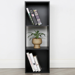 Jane 3 Shelf Black Cube Storage Unit - thumbnail 1
