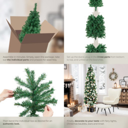tectake Comet Dense Needles Artificial Christmas Tree 5ft - thumbnail 4