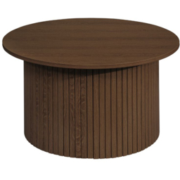 Birlea Axel Round Dark Brown Fluted Coffee Table - thumbnail 2