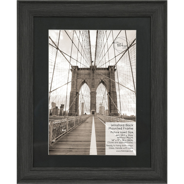 The Port. Co Gallery Winsford Black Mounted Photo Frame A4 - image 1