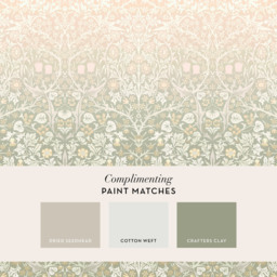 William Morris Blackthorn Sage and Pink Mural - thumbnail 4