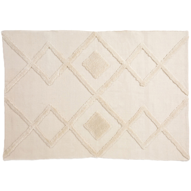 Esselle Home Windsor Geometric Cream Tufted Rug 160 x 230cm - image 1