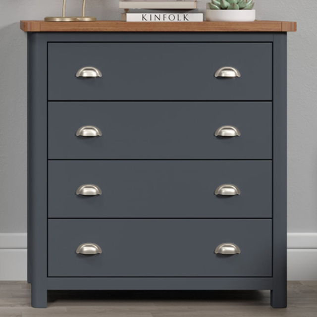 Core Products Dunkeld 4 Drawer Midnight Blue Chest of Drawers - image 1
