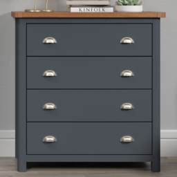 Core Products Dunkeld 4 Drawer Midnight Blue Chest of Drawers - thumbnail 1