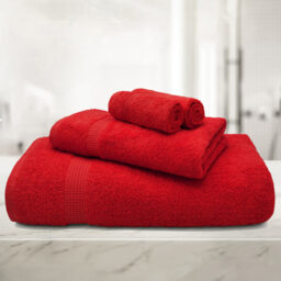 Mayfair Egyptian Cotton Red Bath Sheet Set of 2 - thumbnail 2