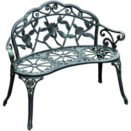 Outsunny 2 Seater Green Garden Bench - thumbnail 2