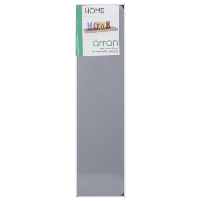 Core Products Matt Grey Arran Floating Book Shelf Kit 80cm