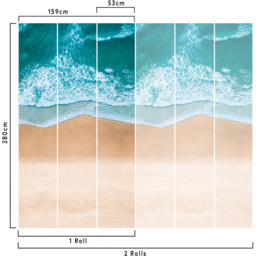Grandeco Seaside 3 Lane Wall Mural - thumbnail 4