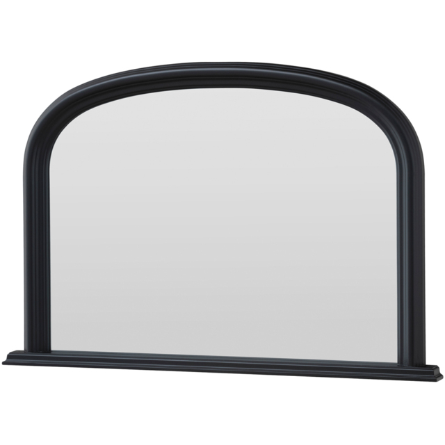 Yearn Black Contemporary Arched Overmantle Mirror 77 x 112cm - image 1