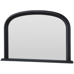 Yearn Black Contemporary Arched Overmantle Mirror 77 x 112cm