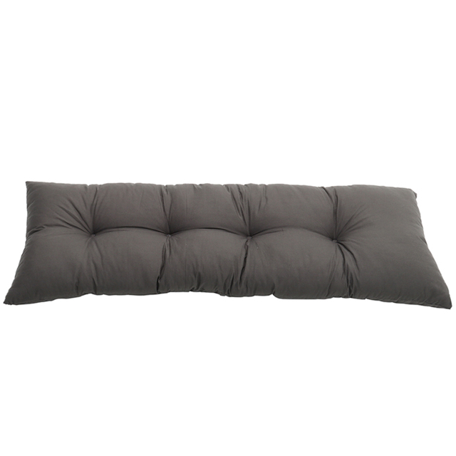 Living and Home Dark Grey Rectangular Tufted Bench Cushion Seat Pad - image 1