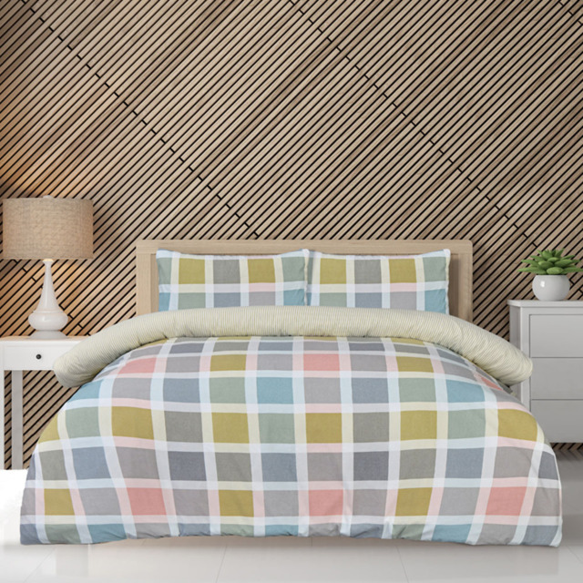 Smart Living Single Crosshatch Check Complete Set - image 1