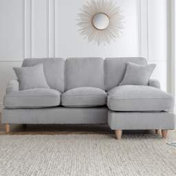 The Vienna 3 Seater Ice Right Hand Chaise Sofa - thumbnail 1