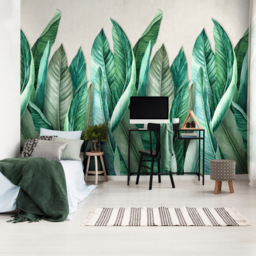 Grandeco Banana Leaf 3 Lane Wall Mural - thumbnail 1