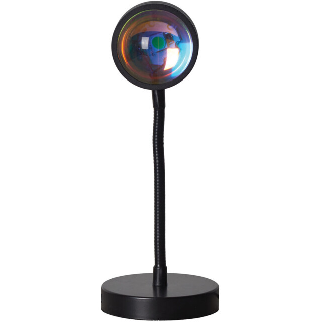 Multicolour Rainbow LED Black USB Table Lamp - image 1