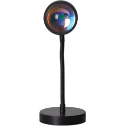 Multicolour Rainbow LED Black USB Table Lamp