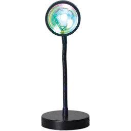 Multicolour Rainbow LED Black USB Table Lamp - thumbnail 3