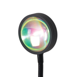 Multicolour Rainbow LED Black USB Table Lamp - thumbnail 4