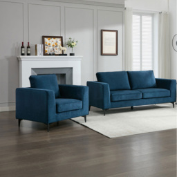 Brooklyn Ocean Blue Armchair - thumbnail 3