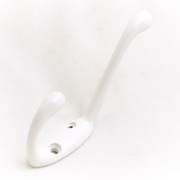 White 2 Prong Hat and Coat Hook - thumbnail 2