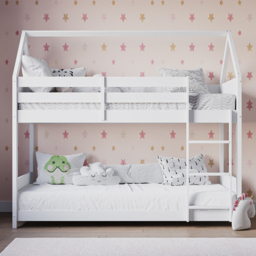 Flair Plation White Play House Low Single Bunk Bed - thumbnail 2