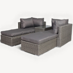 Royalcraft Paris 4 Seater Grey Multi Setting Relaxer Lounge Set - thumbnail 2