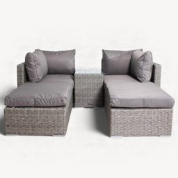 Royalcraft Paris 4 Seater Grey Multi Setting Relaxer Lounge Set - thumbnail 3