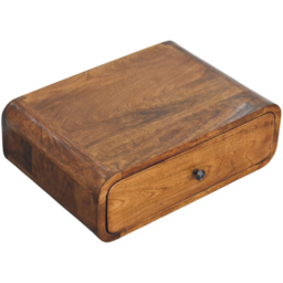 Artisan Furniture Avora Chestnut Single Drawer Mango Wood Wall-Mounted Nightstand - thumbnail 4
