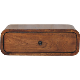 Artisan Furniture Avora Chestnut Single Drawer Mango Wood Wall-Mounted Nightstand - thumbnail 2