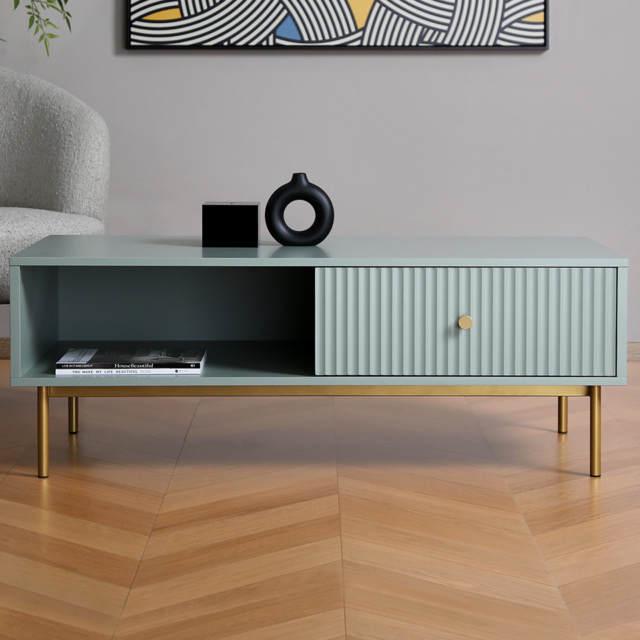 Home Garden Direct Devon Single Drawer Single Shelf Sage Coffee Table - image 1