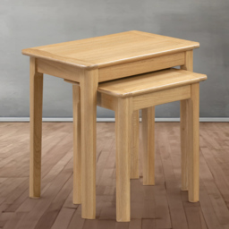 Julian Bowen Cotswold Oak and Veener Nest of Tables Set of 2