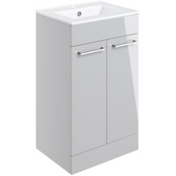 Bathstore Milford 2 Door Grey Floor Standing Basin Unit 510mm