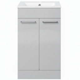 Bathstore Milford 2 Door Grey Floor Standing Basin Unit 510mm - thumbnail 3