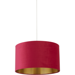 Lighting Collection Burgundy Gold Inner Velvet Drum Shade 45cm