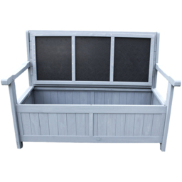 Jack Stonehouse Grey Wooden Storage Bench 110L - thumbnail 2