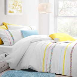 Intimates Floral Single Ruffles Duvet and Pillowcase Set