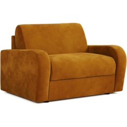 Jay-Be Deco Luxe Velvet Saffron Snuggler Sofa Bed with e-Sprung Mattress - thumbnail 2