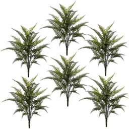 Leaf Green Fire Retardant Fern Artificial Foliage Branch 78cm 6 Pack - thumbnail 1