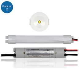 ENER-J 2 Pack 3W Emergency LED Downlight - thumbnail 1