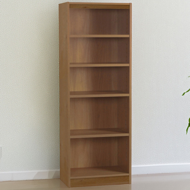 R White Cabinets Brown 5 Shelf Tall Wide Bookcase - image 1