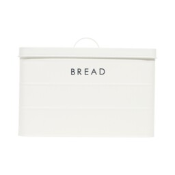 Rectangular Ribbed Bread Bin - Cream