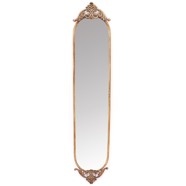 Majestic Gold Antique Oval Wall Mirror 105 x 21cm