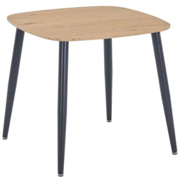 Core Products Aspen 2 Seater Square Dining Table Light Oak Effect and Black - thumbnail 2