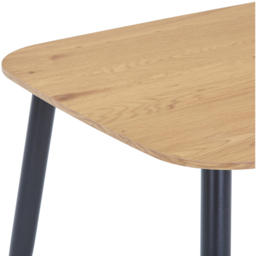 Core Products Aspen 2 Seater Square Dining Table Light Oak Effect and Black - thumbnail 3