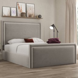 DS Living Verona Plush Pebble Single Piping Bed Frame - thumbnail 1
