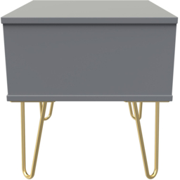 Crowndale Single Drawer Dusk Grey Bedside Table - thumbnail 4